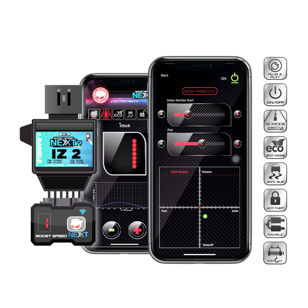 BOOST SPEED NEXT V2 WITH RAMBLE IDLE & WINCH MODE - Mitsubishi Triton, Pajero 2015+ , Mirage 2012+
