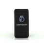 ROCKER SWITCH SEALED ON / OFF 12/24V 20A @ 12V COMPRESSOR SYMBOL - BLUE