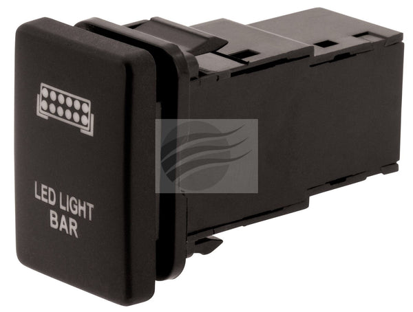 OE On/Off Push Button LED LIGHTBAR Suit Various Toyota 2008> 32.5x22mm