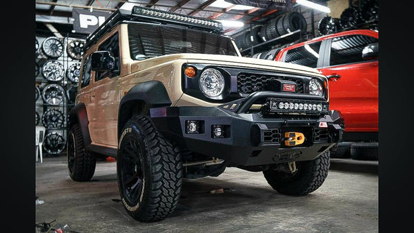 MCC4X4 Rocker 078-01SQ Single Loop bullbar fitted to Suzuki Jimny 2019-On