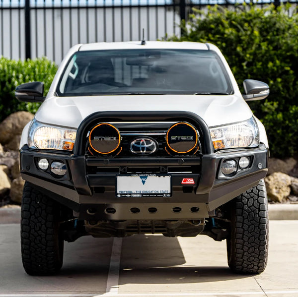 MCC4X4 Falcon 707-01 Single Black Loop bullbar fitted to Hilux N80 2016-2020