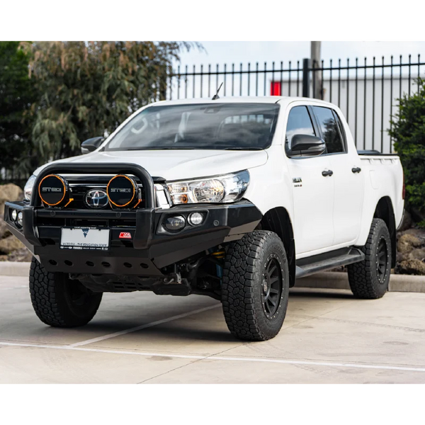 MCC4X4 Falcon 707-01 Single Black Loop bullbar fitted to Hilux N80 2016-2020