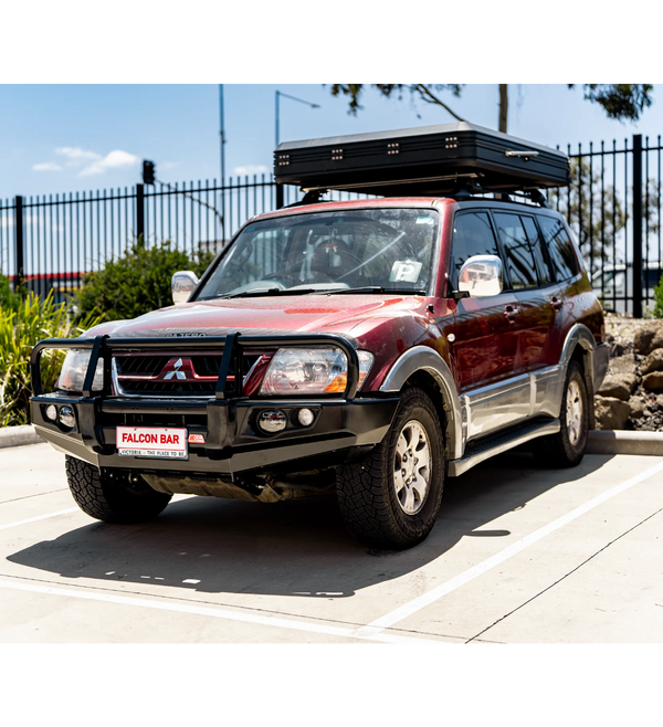 MCC4X4 Falcon 707-02 bullbar fitted to Pajero NM NP 1999-2006