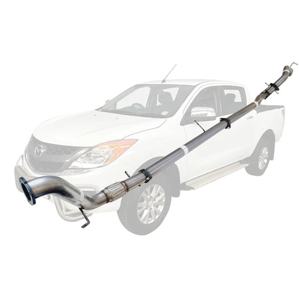 MAZDA BT50 2011 - 9/2016 3.2L 3" TURBO BACK EXHAUST - STAINLESS STEEL