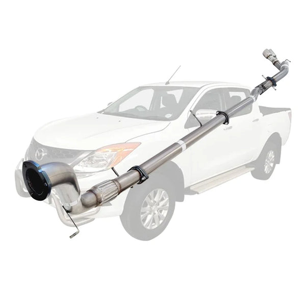 MAZDA BT50 2011 - 9/2016 3.2L 3" TURBO BACK EXHAUST - STAINLESS STEEL