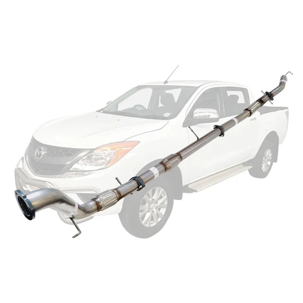 MAZDA BT50 2011 - 9/2016 3.2L 3" TURBO BACK EXHAUST - STAINLESS STEEL