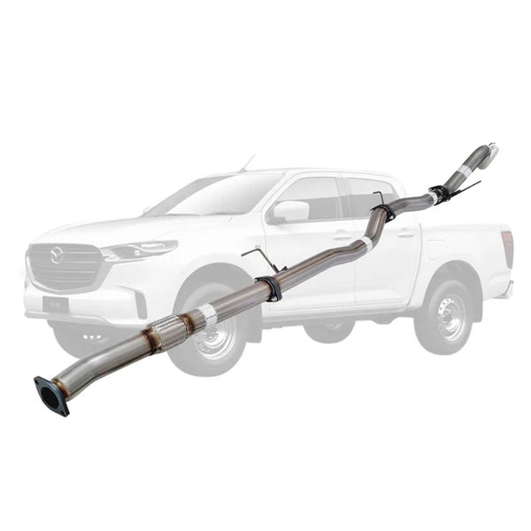 MAZDA BT-50 2021 ONWARDS 3L 3" DPF BACK EXHAUST - STAINLESS STEEL