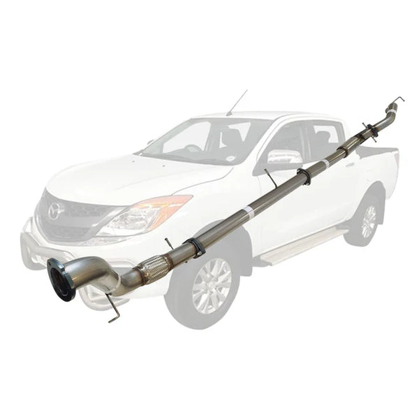 MAZDA BT50 2011 - 9/2016 3.2L 3" TURBO BACK EXHAUST - STAINLESS STEEL