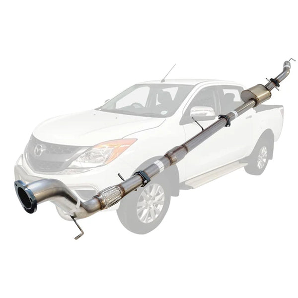 MAZDA BT50 2011 - 9/2016 3.2L 3" TURBO BACK EXHAUST - STAINLESS STEEL