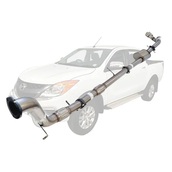 MAZDA BT50 2011 - 9/2016 3.2L 3" TURBO BACK EXHAUST - STAINLESS STEEL