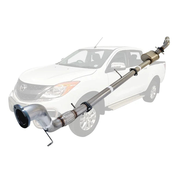 MAZDA BT50 2011 - 9/2016 3.2L 3" TURBO BACK EXHAUST - STAINLESS STEEL