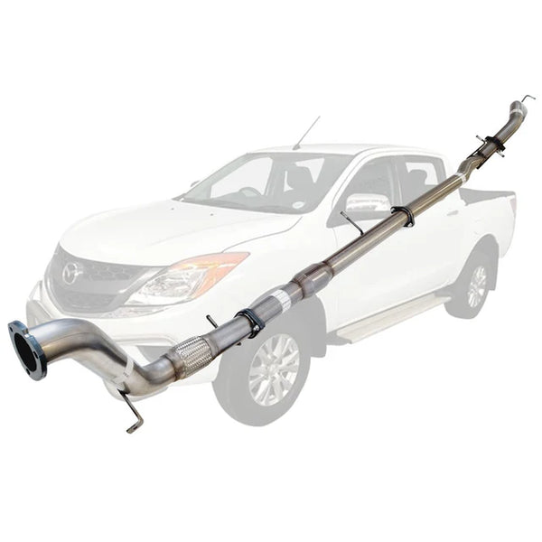 MAZDA BT50 2011 - 9/2016 3.2L 3" TURBO BACK EXHAUST - STAINLESS STEEL