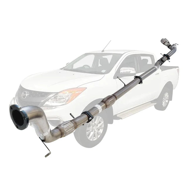 MAZDA BT50 2011 - 9/2016 3.2L 3" TURBO BACK EXHAUST - STAINLESS STEEL