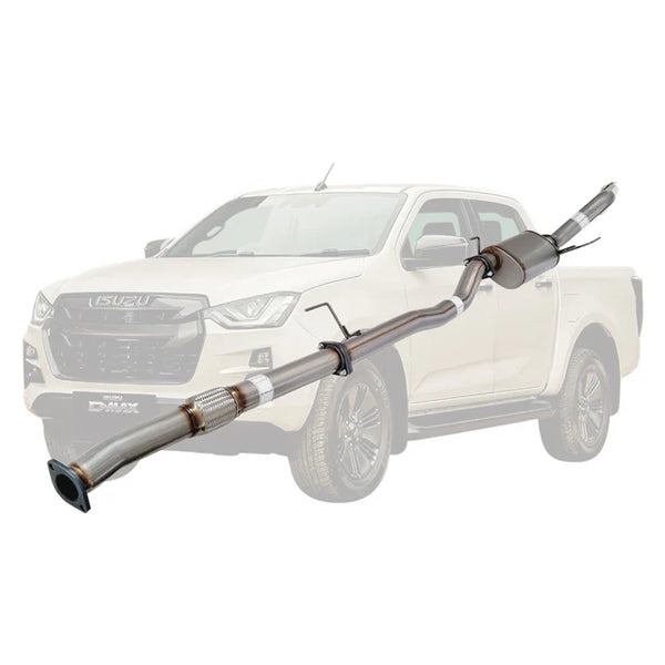 ISUZU D-MAX 2020 ONWARDS 3L 4JJ3-TCX 3" DPF BACK EXHAUST - STAINLESS STEEL