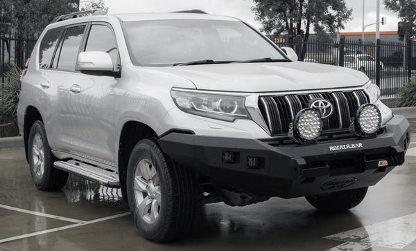 MCC4X4 Rocker 078-01SQ No Loop bullbar fitted to Prado 150 facelift 2017-Current