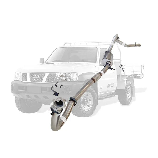 NISSAN PATROL Y61 GU 4.2L TD42 UTE 3" TURBO BACK EXHAUST CAST DUMP 1996 - 2006 - STAINLESS STEEL