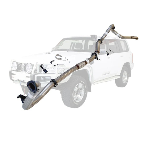 NISSAN PATROL Y61 GU 3L ZD30 WAGON 3" TURBO BACK EXHAUST 2000-2016 - STAINLESS STEEL