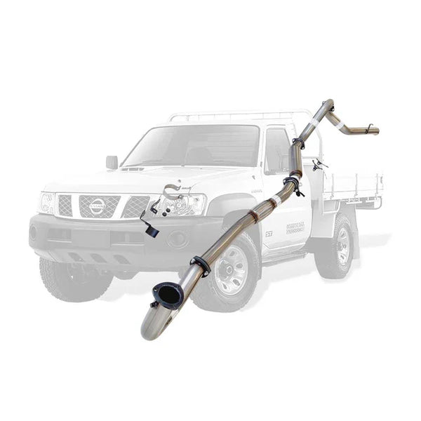 NISSAN PATROL Y61 GU 4.2L TD42 Ute 3" DUMP PIPE BACK EXHAUST 1996 - 2006 - STAINLESS STEEL