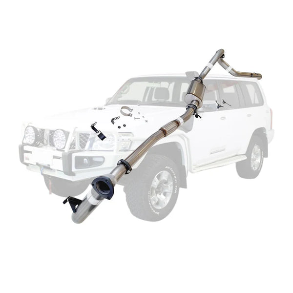 NISSAN PATROL Y61 GU 3L ZD30 WAGON 3" TURBO BACK EXHAUST 2000-2016 - STAINLESS STEEL