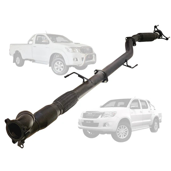 TOYOTA HILUX KUN 3.0L 16/26 2005 - 9/2015 3" TURBO BACK EXHAUST - ALUMINIZED STEEL