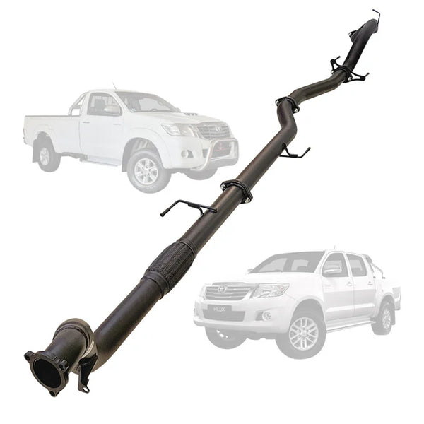 TOYOTA HILUX KUN 3.0L 16/26 2005 - 9/2015 3" TURBO BACK EXHAUST - ALUMINIZED STEEL
