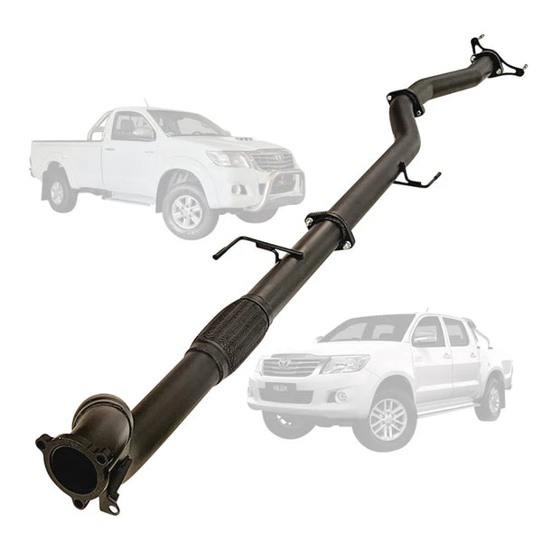 TOYOTA HILUX KUN 3.0L 16/26 2005 - 9/2015 3" TURBO BACK EXHAUST - ALUMINIZED STEEL