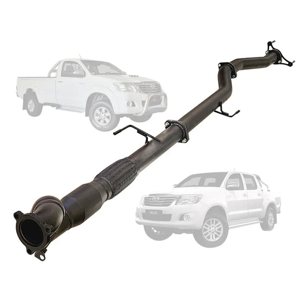 TOYOTA HILUX KUN 3.0L 16/26 2005 - 9/2015 3" TURBO BACK EXHAUST - ALUMINIZED STEEL