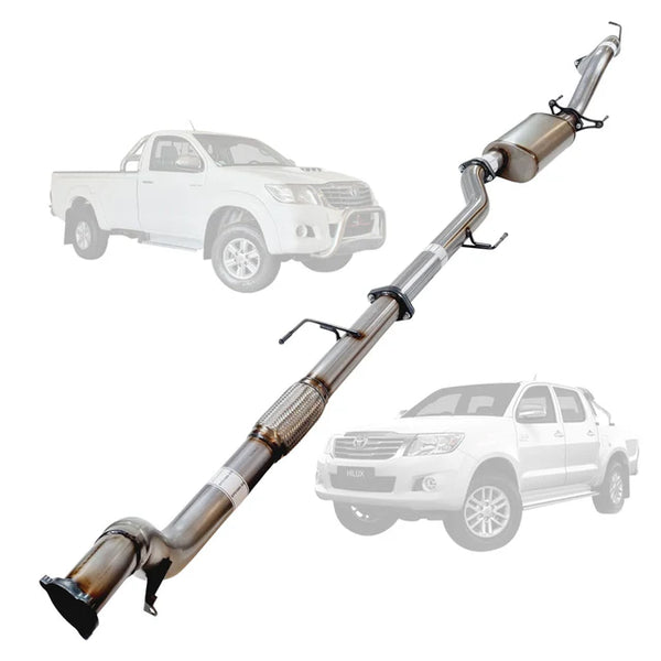 TOYOTA HILUX KUN 3.0L 16/26 2005 - 9/2015 3" TURBO BACK EXHAUST - STAINLESS STEEL