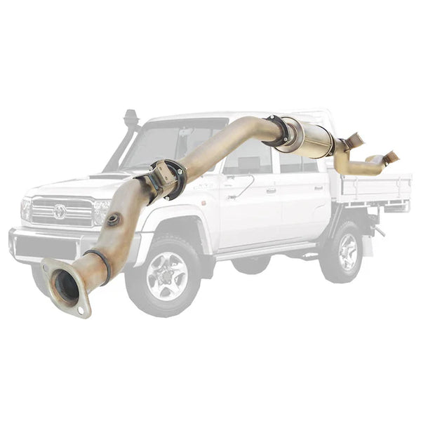 TOYOTA LANDCRUISER 79 SERIES VDJ79 SINGLE & DUAL CAB 4.5L V8 10/2016 ON 3.5" DPF BACK EXHAUST - STAINLESS STEEL