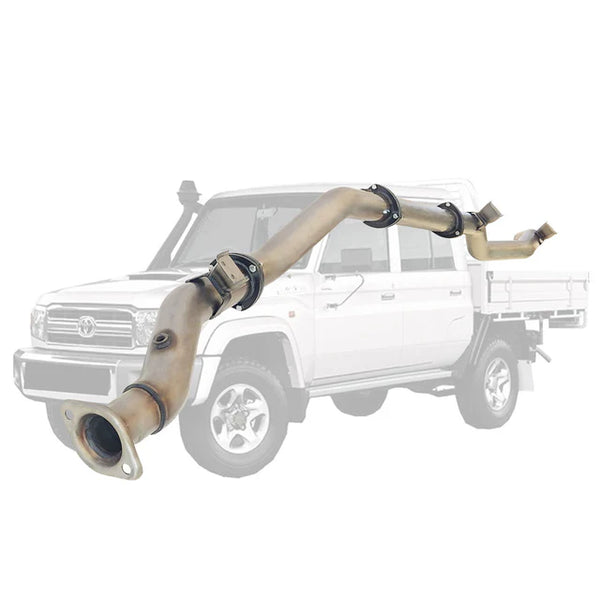 TOYOTA LANDCRUISER 79 SERIES VDJ79 SINGLE & DUAL CAB 4.5L V8 10/2016 ON 3.5" DPF BACK EXHAUST - STAINLESS STEEL