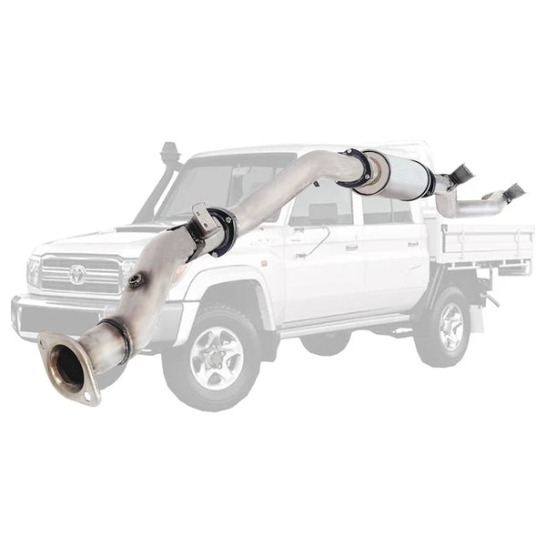 TOYOTA LANDCRUISER 79 SERIES VDJ79 SINGLE & DUAL CAB 4.5L V8 10/2016 ON 3.5" DPF BACK EXHAUST - STAINLESS STEEL
