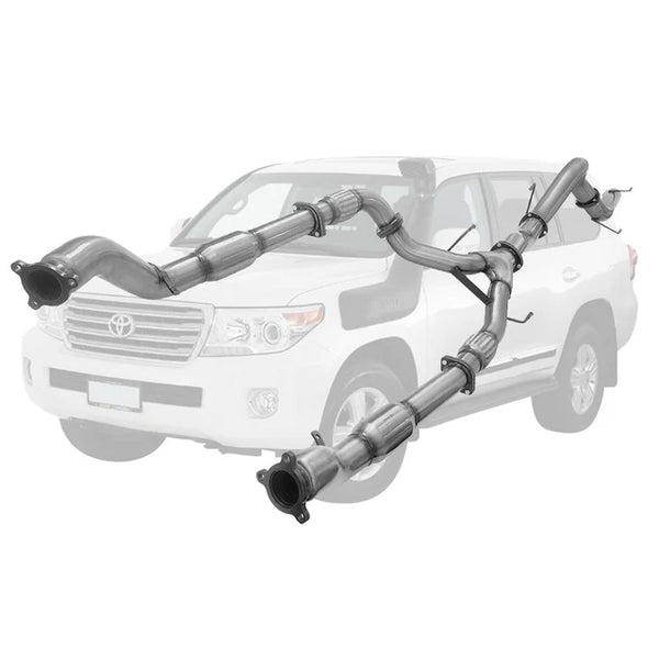 TOYOTA LANDCRUISER 200 SERIES V8 WAGON TWIN 3" Into 4" TURBO BACK EXHAUST - STAINLESS STEEL