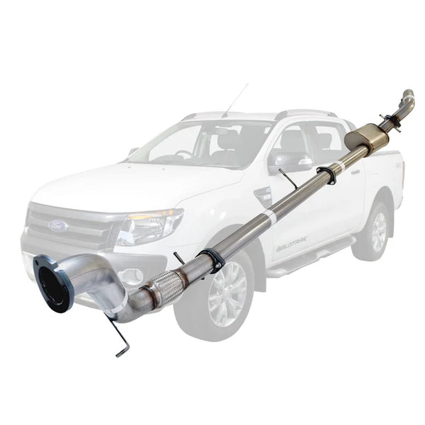 FORD RANGER PX 2011-2016 3.2L 3" TURBO BACK EXHAUST SYSTEM - STAINLESS STEEL