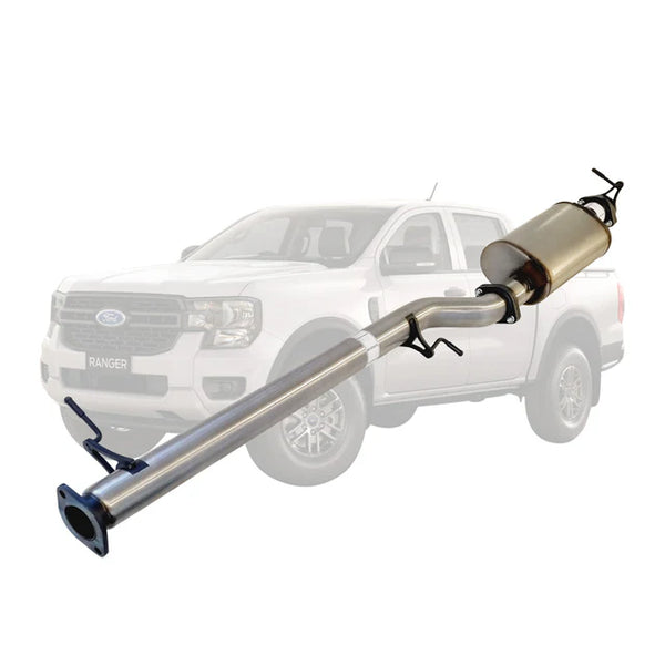 FORD RANGER NEX GEN 2022 ONWARDS 2L BI-TURBO 3" DPF BACK EXHAUST - STAINLESS STEEL