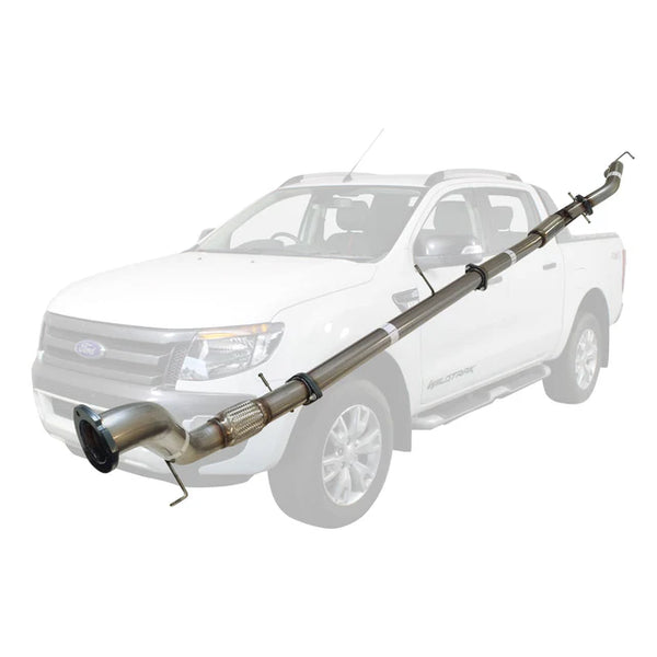 FORD RANGER PX 2011-2016 3.2L 3" TURBO BACK EXHAUST SYSTEM - STAINLESS STEEL