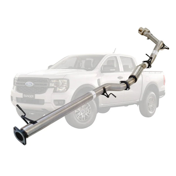 FORD RANGER NEX GEN 2022 ONWARDS 2L BI-TURBO 3" DPF BACK EXHAUST - STAINLESS STEEL