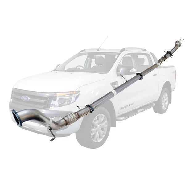 FORD RANGER PX 2011-2016 3.2L 3" TURBO BACK EXHAUST SYSTEM - STAINLESS STEEL