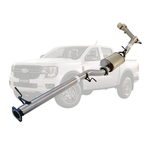 FORD RANGER NEX GEN 2022 ONWARDS 2L BI-TURBO 3" DPF BACK EXHAUST - STAINLESS STEEL