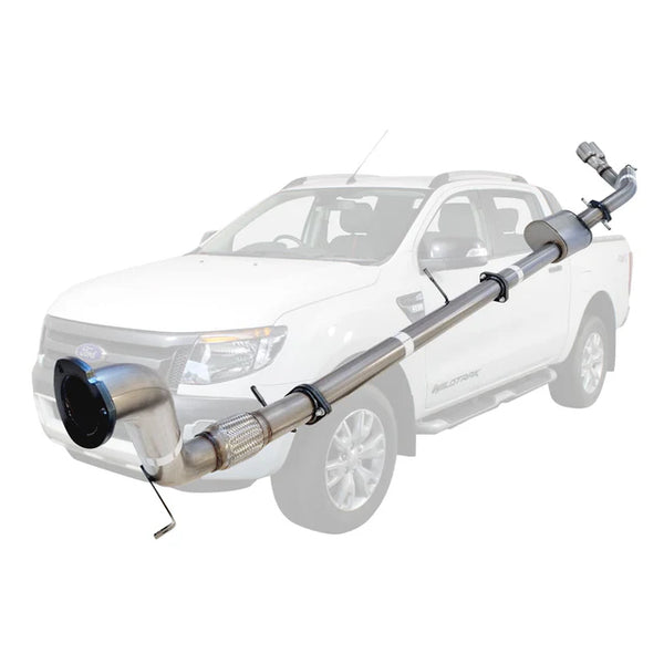 FORD RANGER PX 2011-2016 3.2L 3" TURBO BACK EXHAUST SYSTEM - STAINLESS STEEL