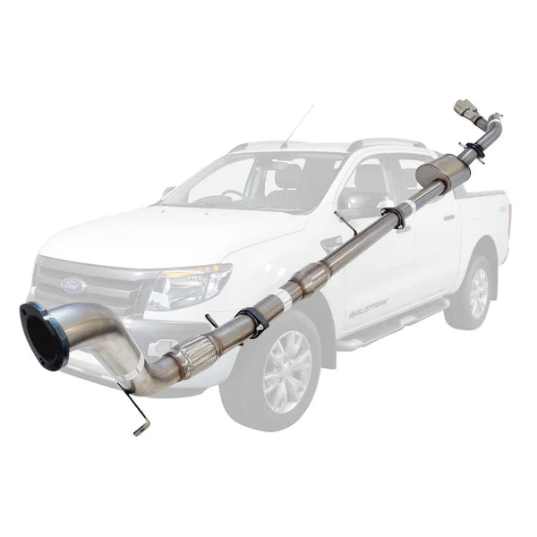 FORD RANGER PX 2011-2016 3.2L 3" TURBO BACK EXHAUST SYSTEM - STAINLESS STEEL