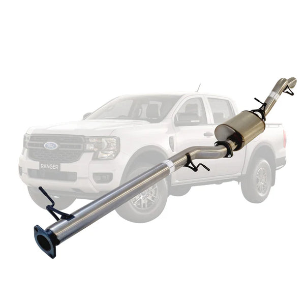 FORD RANGER NEX GEN 2022 ONWARDS 2L BI-TURBO 3" DPF BACK EXHAUST - STAINLESS STEEL