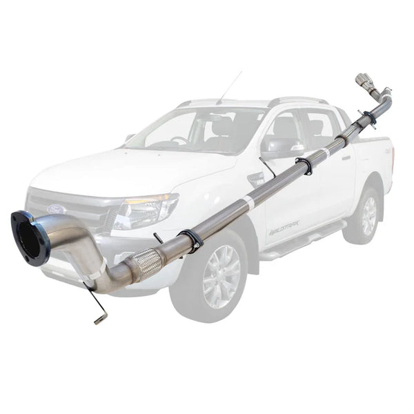 FORD RANGER PX 2011-2016 3.2L 3" TURBO BACK EXHAUST SYSTEM - STAINLESS STEEL