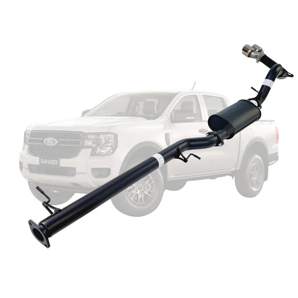 FORD RANGER NEXT GEN 2022 ONWARDS 2L BI-TURBO 3" DPF BACK EXHAUST - ALUMINIZED STEEL