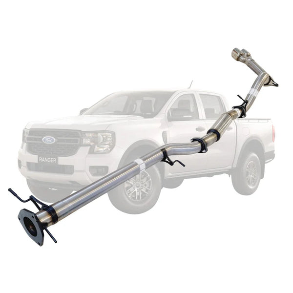 FORD RANGER NEXT GEN 2022 ONWARDS 3L V6 TD 3 INCH DPF BACK EXHAUST - STAINLESS STEEL