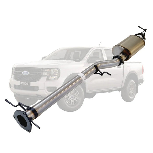 FORD RANGER NEXT GEN 2022 ONWARDS 3L V6 TD 3 INCH DPF BACK EXHAUST - STAINLESS STEEL