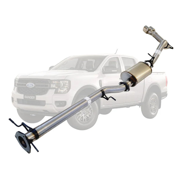 FORD RANGER NEXT GEN 2022 ONWARDS 3L V6 TD 3 INCH DPF BACK EXHAUST - STAINLESS STEEL
