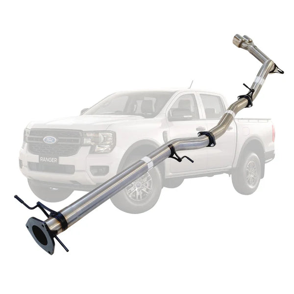 FORD RANGER NEXT GEN 2022 ONWARDS 3L V6 TD 3 INCH DPF BACK EXHAUST - STAINLESS STEEL