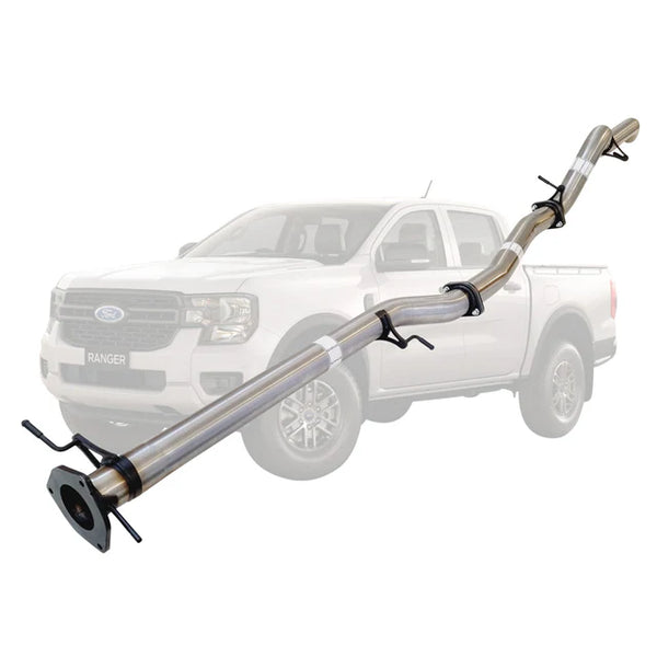 FORD RANGER NEXT GEN 2022 ONWARDS 3L V6 TD 3 INCH DPF BACK EXHAUST - STAINLESS STEEL