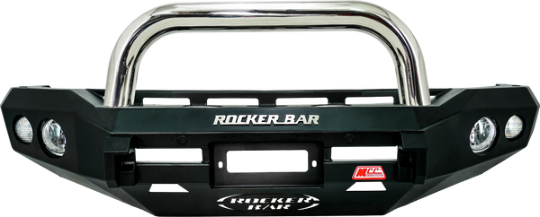 MCC4X4 Rocker 078-01 Single Chrome Loop Winch Bar