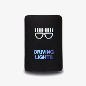 On/Off Switch with White/Blue LEDs and Driving Light icon suitable for Toyota Prado 150